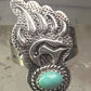 Navajo bear ring turquoise size 7.75 sterling silver girls women men