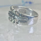 Black Hills Gold ring garnet floral wedding band leaves size 7 sterling silver women