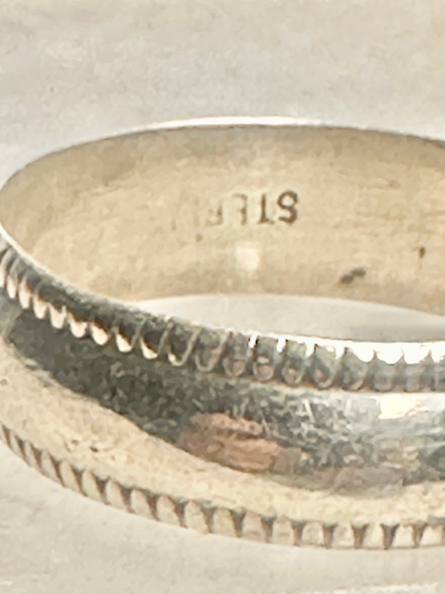 Wedding ring size 7 Plain band Love sterling silver women men