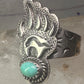 Navajo bear ring turquoise size 7.75 sterling silver girls women men