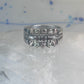 Black Hills Gold ring garnet floral wedding band leaves size 7 sterling silver women