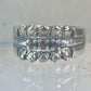 Black Hills Gold ring garnet floral wedding band leaves size 7 sterling silver women