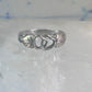 Black Hills Gold ring heart love band Valentine leaves size 6.50 sterling silver women