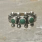 Zuni ring size 1 Turquoise Petite point band baby tiny pinky sterling silver women