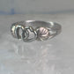 Black Hills Gold ring heart love band Valentine leaves size 6.50 sterling silver women