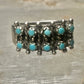 Zuni ring size 7.5 Turquoise Petite point band sterling silver women