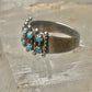 Zuni ring size 7.5 Turquoise Petite point band sterling silver women