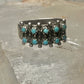Zuni ring size 7.5 Turquoise Petite point band sterling silver women