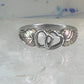 Black Hills Gold ring heart love band Valentine leaves size 6.50 sterling silver women