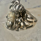 Mermaid ring abalone fish ocean size 5 sterling silver women