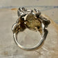 Mermaid ring abalone fish ocean size 5 sterling silver women