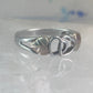 Black Hills Gold ring heart love band Valentine leaves size 6.75 sterling silver women