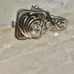Poison ring CZ square size 6.75 modern sterling silver women