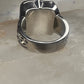 Poison ring CZ square size 6.75 modern sterling silver women