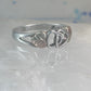 Black Hills Gold ring heart love band Valentine leaves size 6.75 sterling silver women