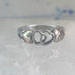 Black Hills Gold ring heart love band Valentine leaves size 6.75 sterling silver women