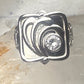Poison ring CZ square size 6.75 modern sterling silver women