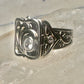 Poison ring CZ square size 6.75 modern sterling silver women