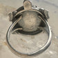 Turtle ring southwest turquoise coral chips size 5 sterling silver women girls