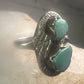 Navajo snake ring turquoise size 5.75 sterling silver girls women pinky