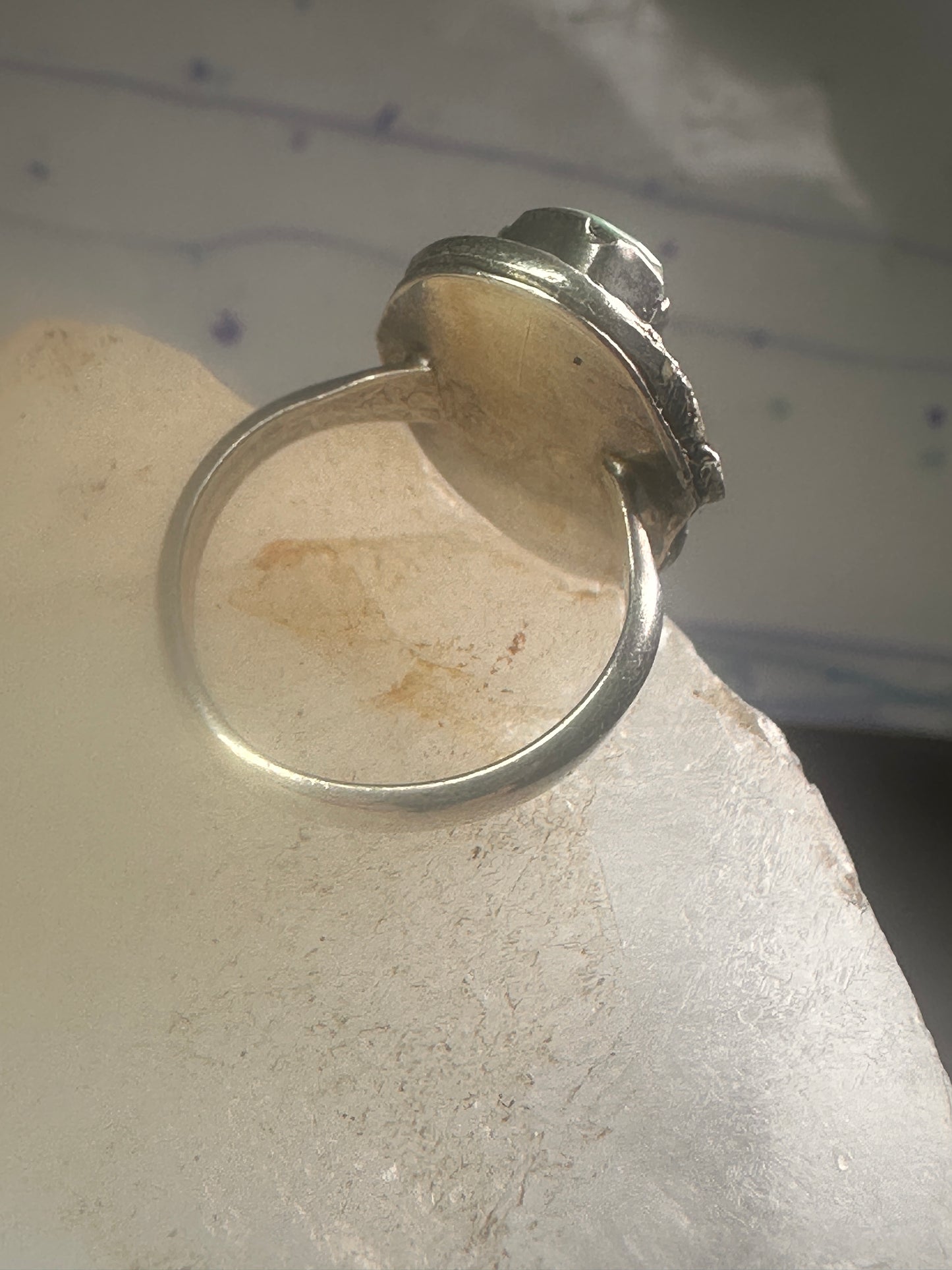 Navajo snake ring turquoise size 5.75 sterling silver girls women pinky