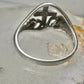 Black Hills Gold ring Cross Religious leaves floral band pinky size 4.7 sterling silver women