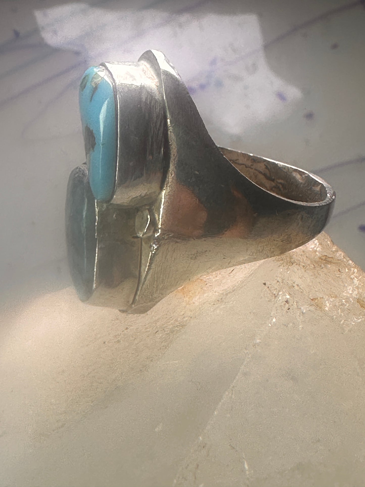 Navajo turquoise ring size 11.25 sterling silver girls women men