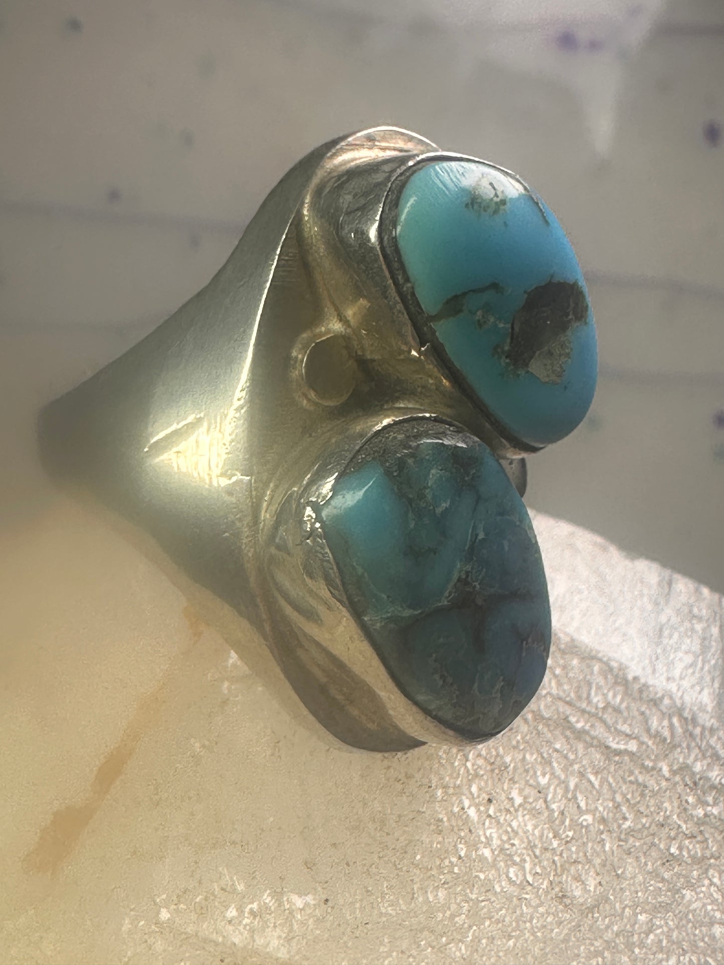 Navajo turquoise ring size 11.25 sterling silver girls women men