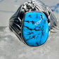 Turquoise ring Navajo size 11.50 sterling silver women men