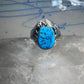 Turquoise ring Navajo size 11.50 sterling silver women men