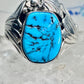 Turquoise ring Navajo size 11.50 sterling silver women men