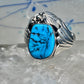 Turquoise ring Navajo size 11.50 sterling silver women men