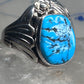 Turquoise ring Navajo size 11.50 sterling silver women men