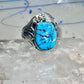 Turquoise ring Navajo size 11.50 sterling silver women men