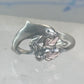 Black Hills Gold ring leaves Dolphin band floral size 6.75 sterling silver women