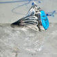 Turquoise ring Navajo size 11.50 sterling silver women men