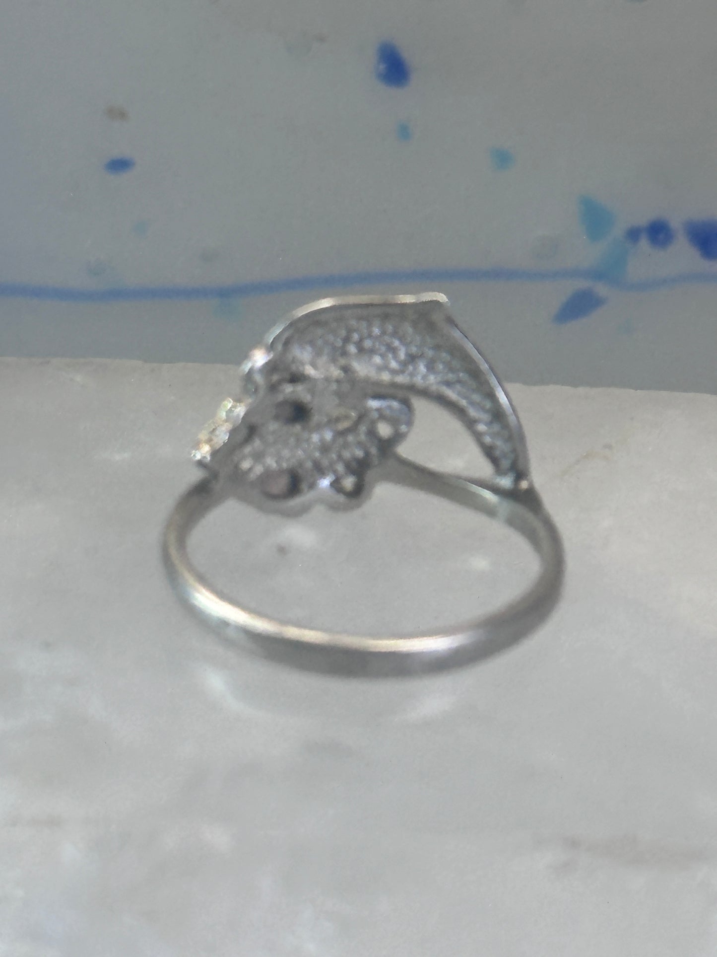 Black Hills Gold ring leaves Dolphin band floral size 6.75 sterling silver women