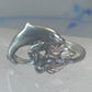Black Hills Gold ring leaves Dolphin band floral size 6.75 sterling silver women