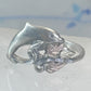 Black Hills Gold ring leaves Dolphin band floral size 6.75 sterling silver women