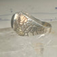 Black Hills Gold ring onyx leaves band size 11 sterling silver women men