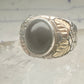 Black Hills Gold ring onyx leaves band size 11 sterling silver women men
