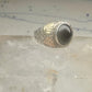 Black Hills Gold ring onyx leaves band size 11 sterling silver women men