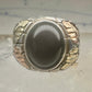 Black Hills Gold ring onyx leaves band size 11 sterling silver women men