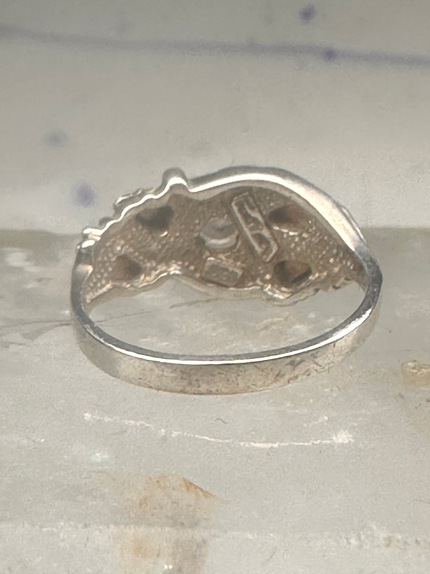 Black Hills Gold ring leaves CZ band size 5.75 sterling silver women girls