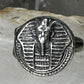 Poison Ring Pharaoh band Egyptian theme Size  7 Sterling Silver