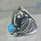 Bear ring turquoise band claw Carolyn Pollack size 7 sterling silver women