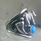 Bear ring turquoise band claw Carolyn Pollack size 7 sterling silver women