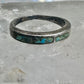Turquoise ring southwest stacker slender band size 5.25 pinky sterling silver women AS IS