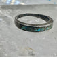 Turquoise ring southwest stacker slender band size 5.25 pinky sterling silver women AS IS