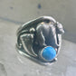Bear ring turquoise band claw Carolyn Pollack size 7 sterling silver women